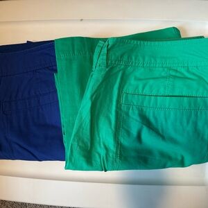 Set of 2 Old Navy Green and Blue Cropped Pants
